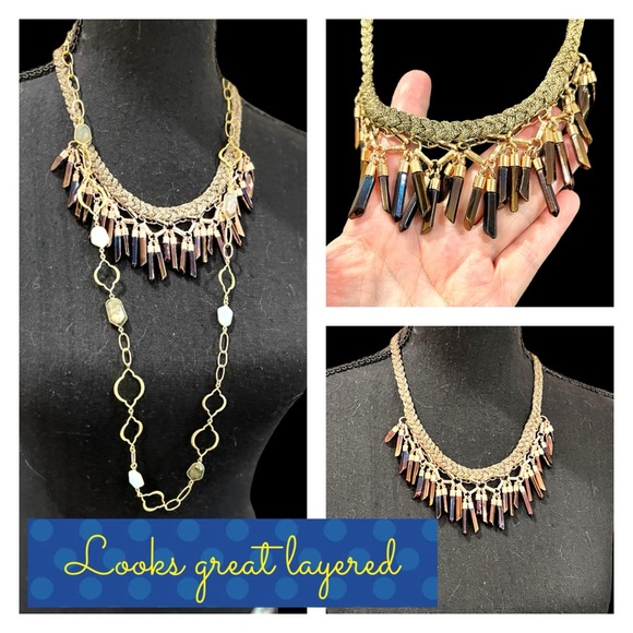 N301 Bora Fringe Stella & Dot Necklace - Picture 5 of 9